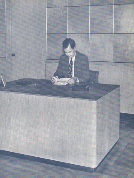 Irl Martin at his new desk looking for things to do.